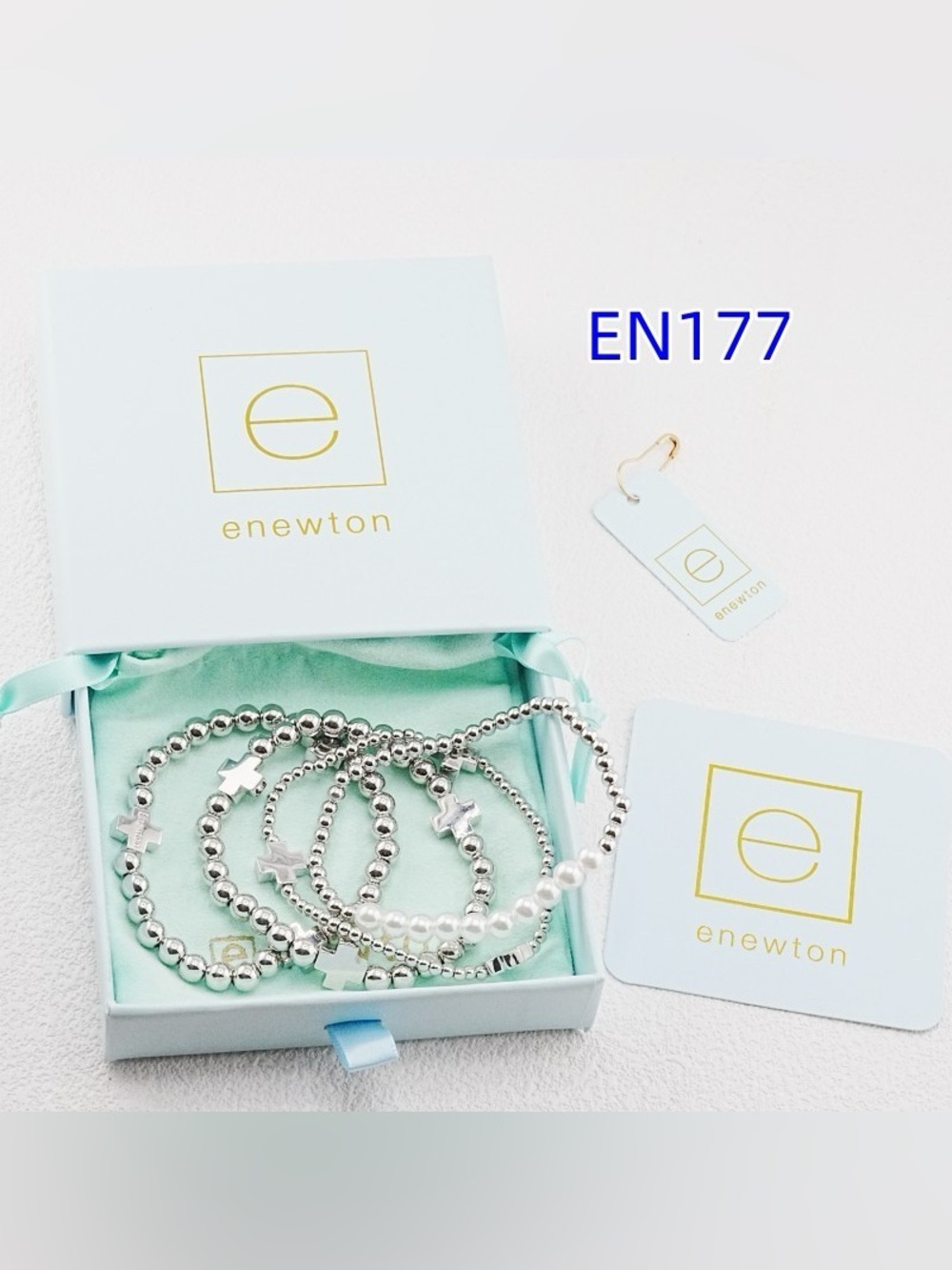 Enewton White Gold Bracelet Set